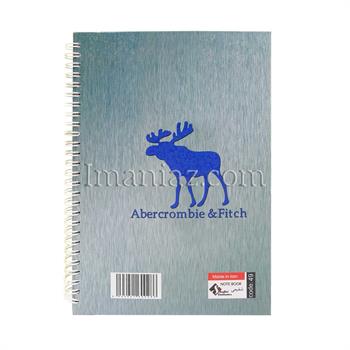دفتر مشق 100 برگ سیم دوبل جلد سخت شفیعی کد 49 طرح برند Abercrombe & Fitch