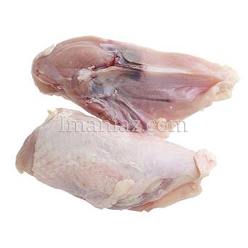 سینه مرغ با پوست و استخوان بدون بال و گردن