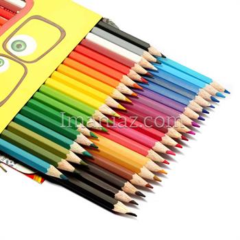 مداد رنگی آریا 36 رنگ + تراش کد 3018 ـ طرح ترن هوایی