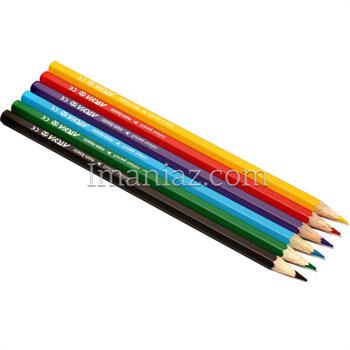 مداد رنگی آریا 6 رنگ جلد مقوایی کد 3011 ـ طرح 2