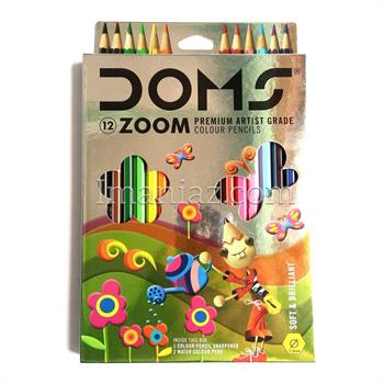 مداد رنگی دامس  12رنگ Zoom + تراش + 2 عدد ماژیک کد 7943 