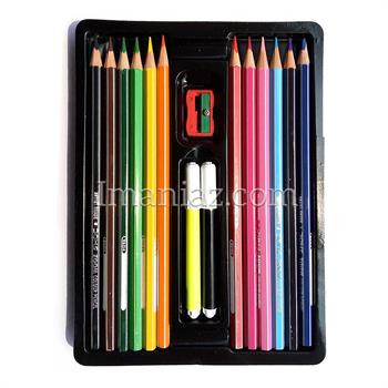 مداد رنگی دامس  12رنگ Zoom + تراش + 2 عدد ماژیک کد 7943 