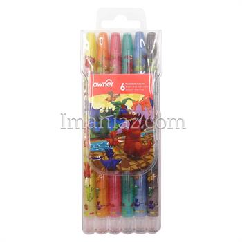 مداد شمعی اونر 6 رنگ Twistable Crayon کد 533806 - طرح دراگون
