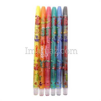 مداد شمعی اونر 6 رنگ Twistable Crayon کد 533806 - طرح مونسترز