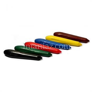 مداد شمعی 6 رنگ آریا مدل کرایون کد 2051
