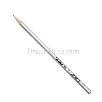 مداد مشکی آریا مدل متالیک کد  3006 نقره ای