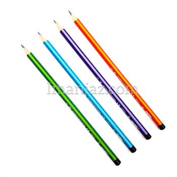 مداد سه گوش مشکی اونر Duralead Technology کد  126101 بسته 4 عددی