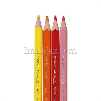 مداد رنگی 12رنگ بیک مقوایی سه گوش ایولوشن اکو