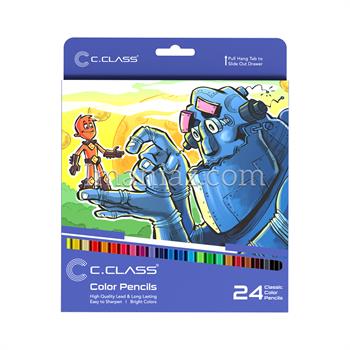 مدادرنگی سی کلاس 24 رنگ مقوایی کد PC4578 ـ طرح آدم آهنی