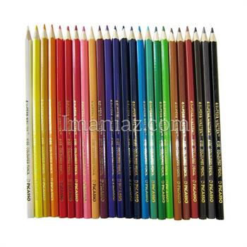 مداد رنگی پیکاسو 24 رنگ مقوایی کد D4236 ـ طرح صحرا