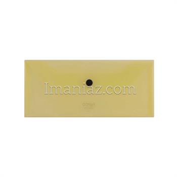 پاکت نامه دکمه دار پاپکو کد  104T - شفاف زرد